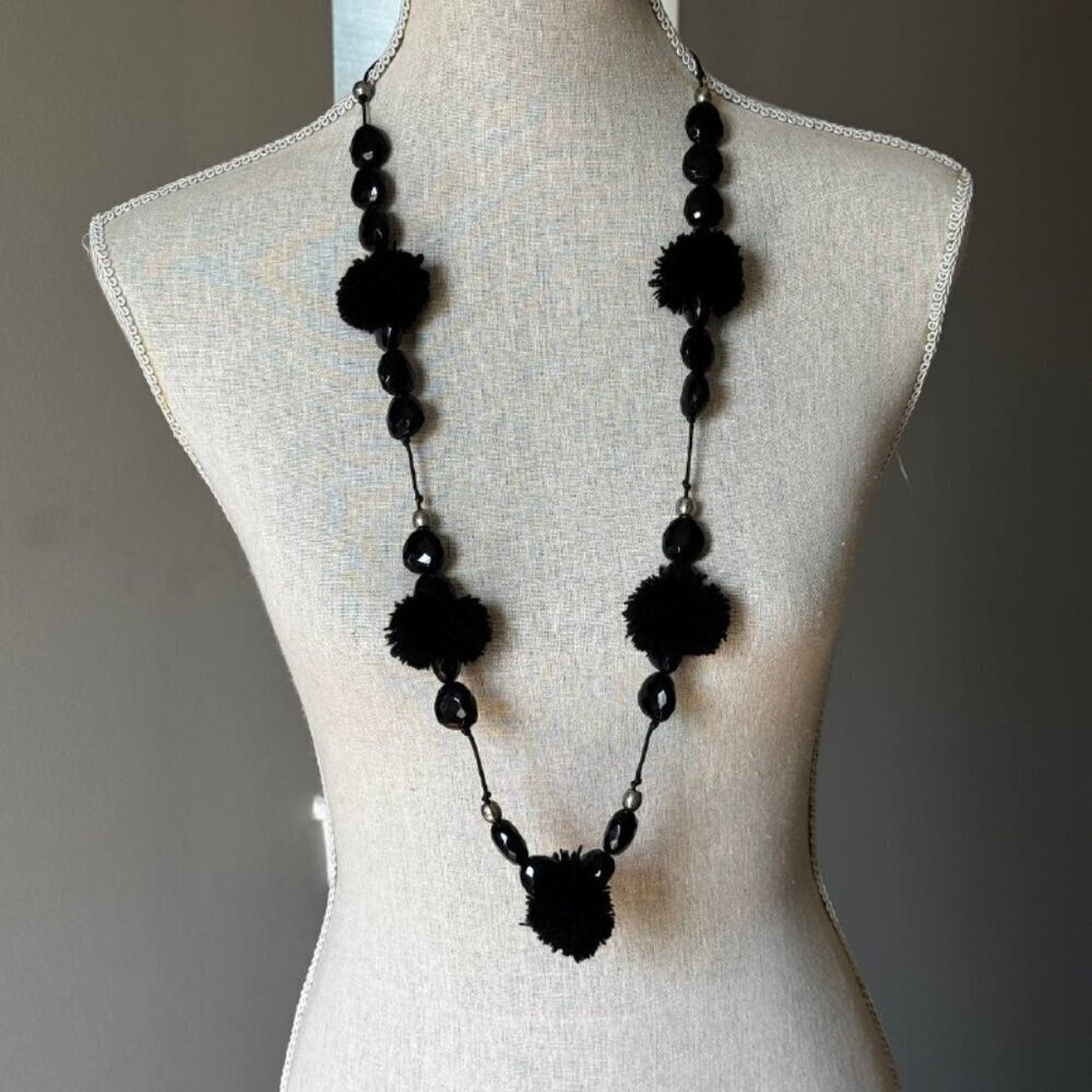 Vintage Fun Necklace with Pom-Poms